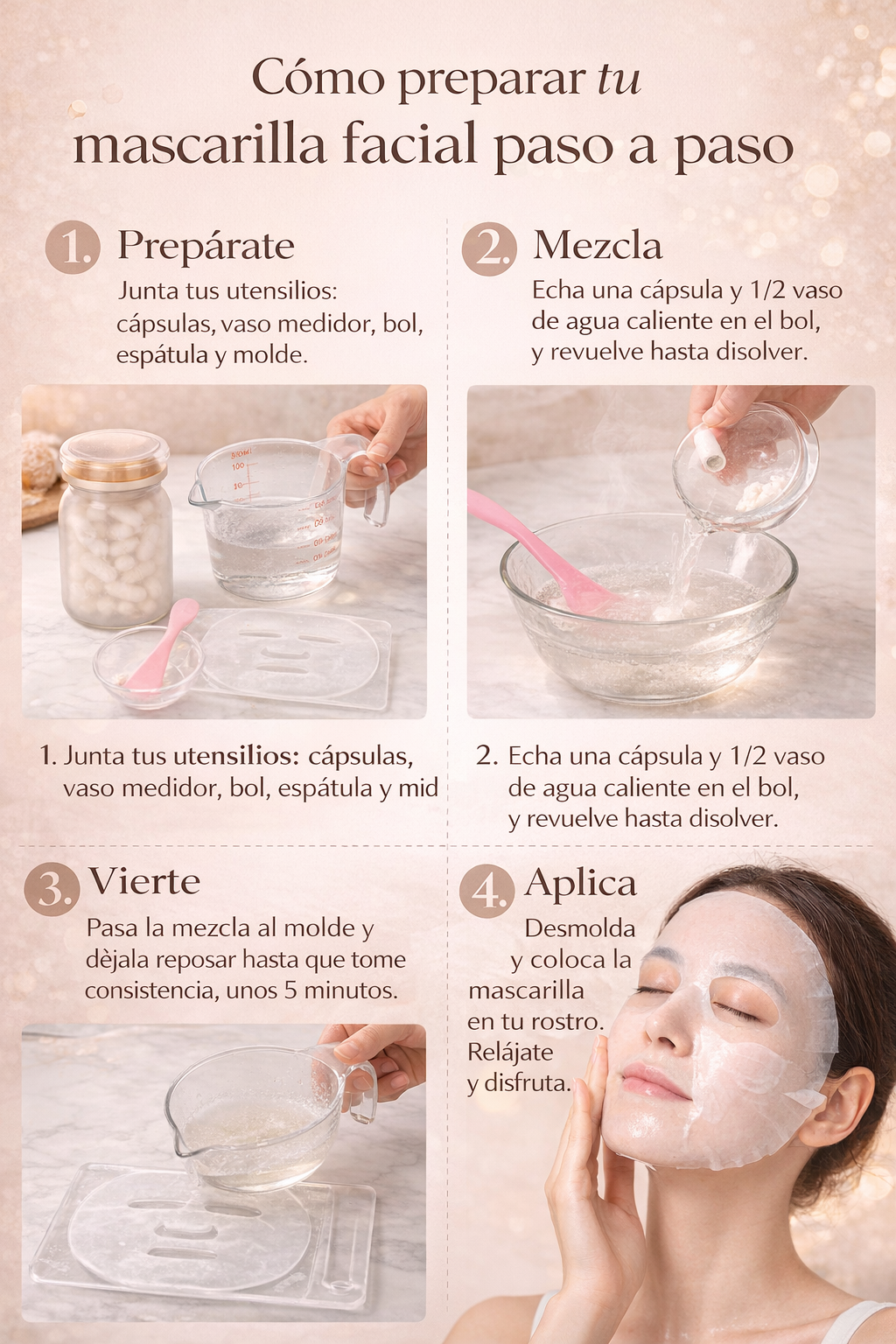 Cápsulas de Colágeno para Máquina de Mascarillas Pack 50
