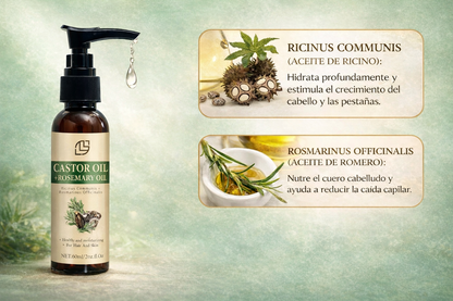 Aceite Capilar Fortalecedor de Ricino y Romero